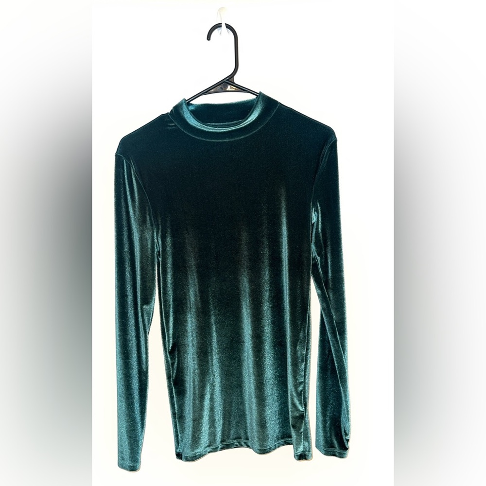 Velour turtle neck sweater